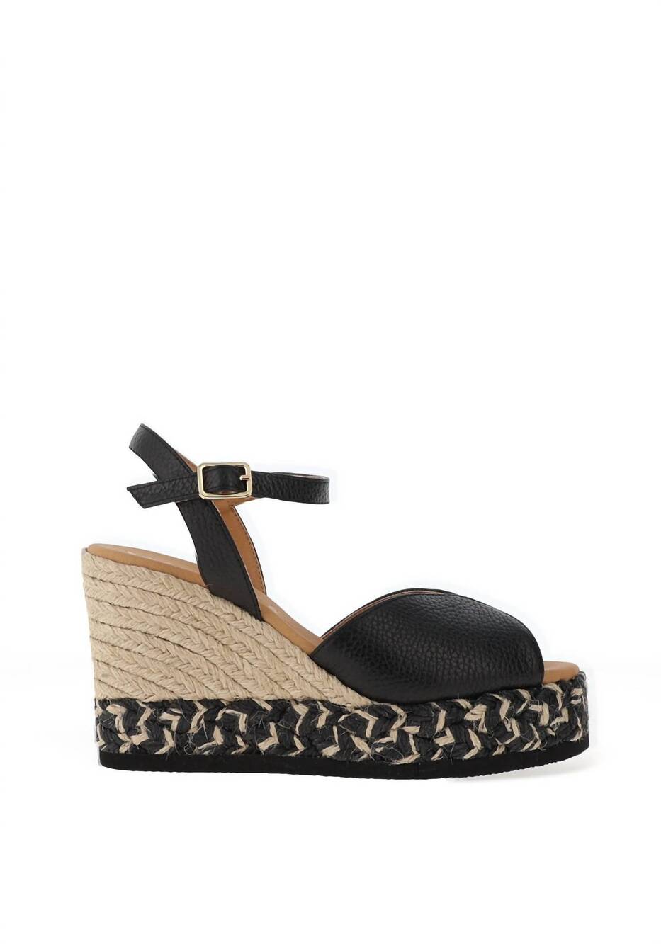 NEW ATELIERS women's nina wedge espadrille sandals in black